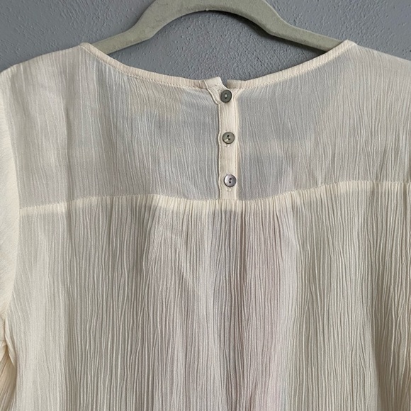 Anthropologie Skies are Blue Top Size Small Multicolor Aztec Boho Gauze - Picture 7 of 10